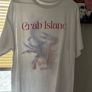 Crab Island White T-Shirt large BOGO
